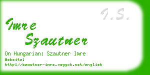 imre szautner business card